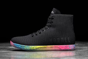 Women's Nobull High-Top Neon Glitch Trainers Black | SG R3041V